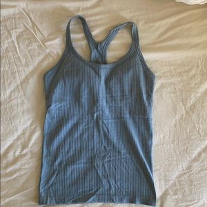 Lululemon blue mélange built in bra top